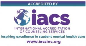 Accredited by IACS: International Accreditation of Counseling Services. Inspiring excellence in student mental health care.